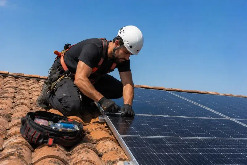 Maintenance et monitoring de panneaux solaires à Villefranque