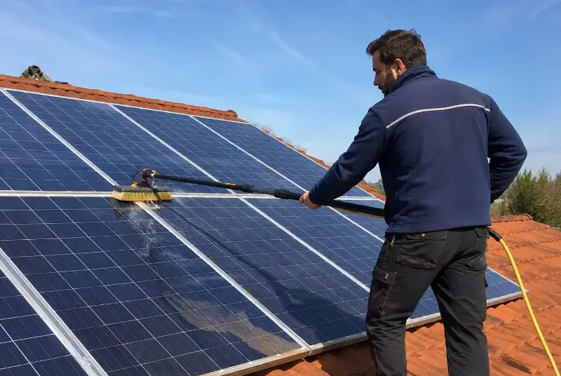 Nettoyage et entretien de panneaux solaires à Villefranque