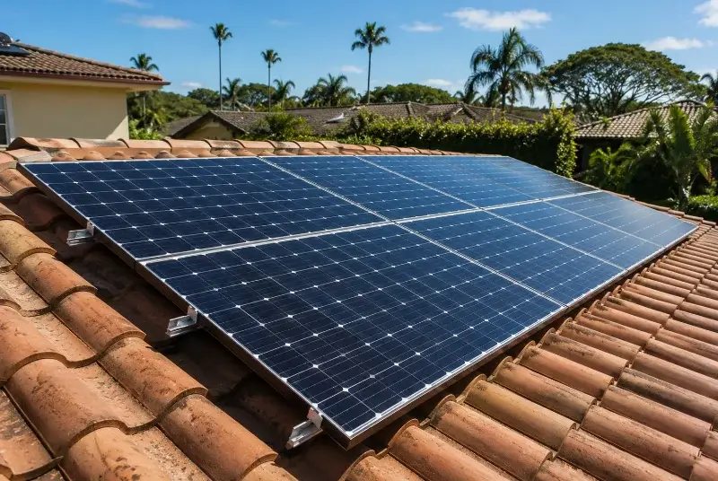 Installation de panneaux solaires à Villefranque